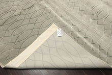 9x12 Tone on Tone Faded Seafoam, , Color Hand Knotted Tibetan Wool & Pure Silk Modern & Contemporay Oriental Rug