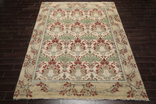 LoomBloom  Multi Sizes Beige Hand Knotted Arts & Crafts/Mission William Morris Oushak Wool Oriental Area Rug