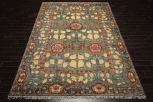 LoomBloom Multi Color Multi Size Hand Knotted Arts & Crafts/Mission Stained Glass Oushak Wool Oriental Area Rug