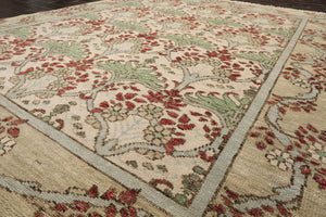 LoomBloom  Multi Sizes Beige Hand Knotted Arts & Crafts/Mission William Morris Oushak Wool Oriental Area Rug