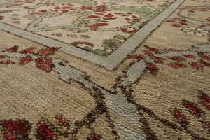 LoomBloom  Multi Sizes Beige Hand Knotted Arts & Crafts/Mission William Morris Oushak Wool Oriental Area Rug