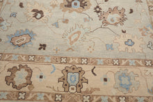 LoomBloom 9'x12' Gray Hand Knotted Traditional Oushak Wool Oriental Area Rug