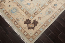 LoomBloom 9'x12' Gray Hand Knotted Traditional Oushak Wool Oriental Area Rug