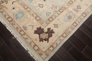 LoomBloom 9'x12' Gray Hand Knotted Traditional Oushak Wool Oriental Area Rug