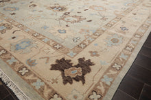 LoomBloom 9'x12' Gray Hand Knotted Traditional Oushak Wool Oriental Area Rug