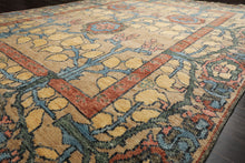 LoomBloom Multi Color Multi Size Hand Knotted Arts & Crafts/Mission Stained Glass Oushak Wool Oriental Area Rug