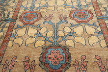 LoomBloom Multi Color Multi Size Hand Knotted Arts & Crafts/Mission Stained Glass Oushak Wool Oriental Area Rug