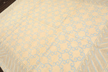 8x10 Ivory, Beige, Taupe Color Hand Knotted Tibetan Wool Transitional Oriental Rug