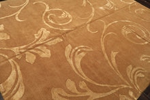 8x10 Tone on Tone Gold, , Color Hand Knotted Tibetan Wool & Pure Silk Transitional Oriental Rug