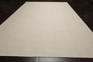 LoomBloom Multi Sizes Beige Hand Woven Contemporary Herringbone New Zealand Wool Oriental Area Rug