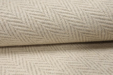 LoomBloom Multi Sizes Beige Hand Woven Contemporary Herringbone New Zealand Wool Oriental Area Rug