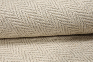 LoomBloom Multi Sizes Beige Hand Woven Contemporary Herringbone New Zealand Wool Oriental Area Rug