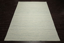 9x12 Ivory, Aqua, Color Hand Woven  New Zealand Wool & Mohair Modern Oriental Rug