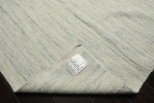 9x12 Ivory, Aqua, Color Hand Woven  New Zealand Wool & Mohair Modern Oriental Rug