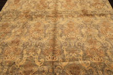 8x10 Brown, Gold, Tan Color Hand Knotted Indo Tibetan Wool Transitional Oriental Rug