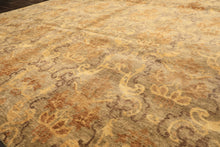 8x10 Brown, Gold, Tan Color Hand Knotted Indo Tibetan Wool Transitional Oriental Rug