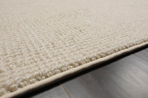 LoomBloom Multi Sizes Ivory Hand Woven Contemporary Textured New Zealand Wool Oriental Area Rug