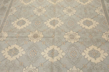 8x10 Seafoam, Gray, Cream Color Hand Knotted Tibetan Wool Transitional Oriental Rug