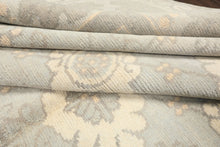 8x10 Seafoam, Gray, Cream Color Hand Knotted Tibetan Wool Transitional Oriental Rug