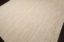 9x12 Ivory, Oatmeal, Color Hand Woven  New Zealand Wool & Mohair Modern Oriental Rug