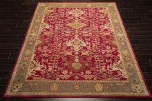Multi Size Crimson Aqua Beige Color Hand Tufted  Wool Traditional Oriental Rug