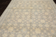 8x10 Gray, Ivory, Slate Color Hand Knotted Tibetan Wool Transitional Oriental Rug