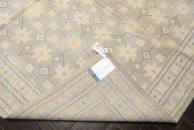 8x10 Gray, Ivory, Slate Color Hand Knotted Tibetan Wool Transitional Oriental Rug