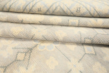 8x10 Gray, Ivory, Slate Color Hand Knotted Tibetan Wool Transitional Oriental Rug