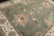 Multi Size Sage Ivory Brown Color Hand Hooked  Wool Traditional Oriental Rug