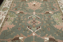 Multi Size Sage Ivory Brown Color Hand Hooked  Wool Traditional Oriental Rug