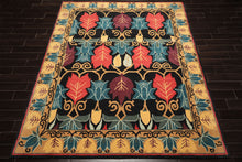 Multi Size Charcoal Gold Eggplant Color Hand Tufted  Wool Transitional Oriental Rug