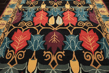 Multi Size Charcoal Gold Eggplant Color Hand Tufted  Wool Transitional Oriental Rug