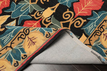 Multi Size Charcoal Gold Eggplant Color Hand Tufted  Wool Transitional Oriental Rug