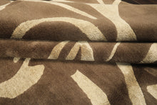 8x10 Moss, , Color Hand Knotted Tibetan Wool & Pure Silk Modern & Contemporay Oriental Rug