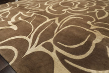 8x10 Moss, , Color Hand Knotted Tibetan Wool & Pure Silk Modern & Contemporay Oriental Rug