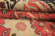 Multi Size Coral Charcoal Peach Color Hand Tufted  Wool Traditional Oriental Rug