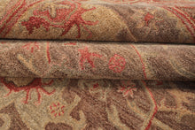 Multi Size Brown Taupe Coral Color Hand Tufted  Wool Traditional Oriental Rug