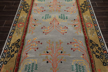 5x8 Slate, Gold, Black Color Hand Tufted Donegal Wool Traditional Oriental Rug
