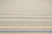 LoomBloom Multi Sizes Ivory Hand Woven Contemporary Striped 100% New Zealand Wool Oriental Area  Rug