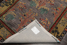 5x8 Lavender, Gold, Black Color Hand Tufted Donegal Wool Traditional Oriental Rug