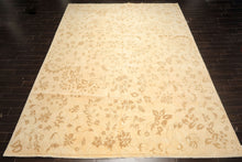 12x15 Ivory, Khaki, Color Hand Knotted Indo Tibetan Wool Transitional Oriental Rug