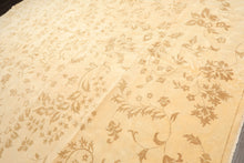 12x15 Ivory, Khaki, Color Hand Knotted Indo Tibetan Wool Transitional Oriental Rug