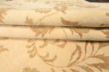 12x15 Ivory, Khaki, Color Hand Knotted Indo Tibetan Wool Transitional Oriental Rug