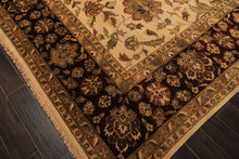12x18 Beige, Maroon, Sage Color Hand Knotted Agra Wool Traditional Oriental Rug