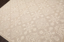 LoomBloom 7'8"x10' Beige Hand Tufted Transitional Floral 100% Wool Oriental Area Rug