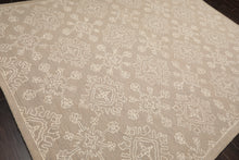 LoomBloom 7'8"x10' Beige Hand Tufted Transitional Floral 100% Wool Oriental Area Rug