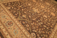 12x18 Brown, Tan, Gold Color Hand Knotted Soumak Wool Traditional Oriental Rug
