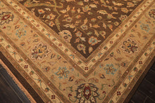12x18 Brown, Tan, Gold Color Hand Knotted Soumak Wool Traditional Oriental Rug