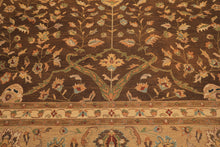 12x18 Brown, Tan, Gold Color Hand Knotted Soumak Wool Traditional Oriental Rug