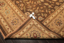 12x18 Brown, Tan, Gold Color Hand Knotted Soumak Wool Traditional Oriental Rug